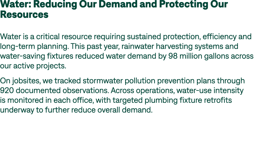 Water: Reducing Our Demand and Protecting Our Resources Water is a critical resource requiring sustained protection, ...