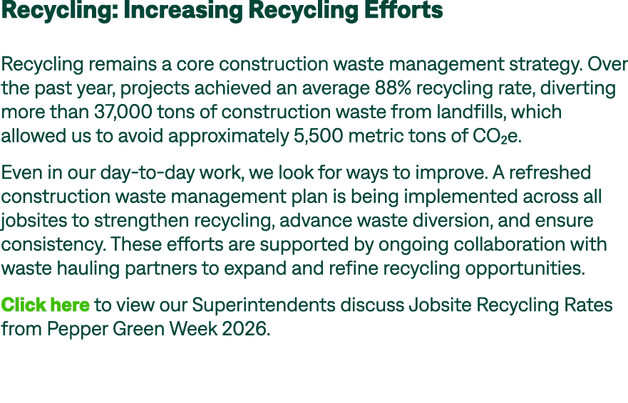Recycling: Increasing Recycling Efforts Recycling remains a core construction waste management strategy. Over the pas...
