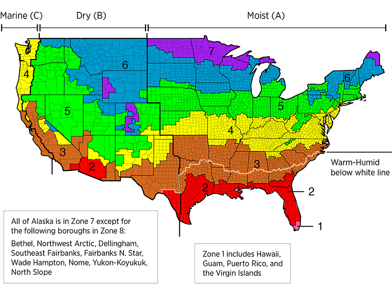 IECC Climate zone map 2004