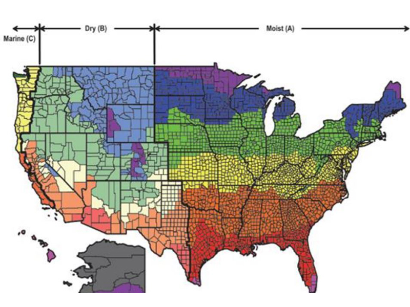 Revised climate zone map 2019