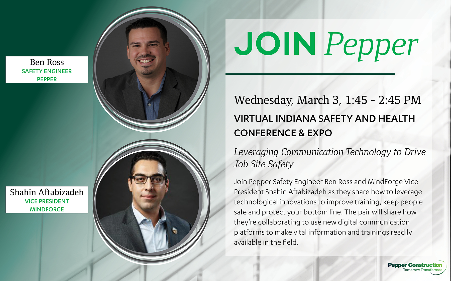 Indiana Safety and Health Conference & Expo Pepper Construction