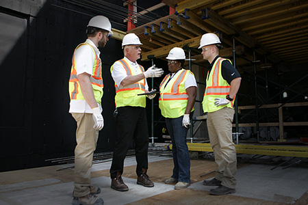 Diverse team on jobsite