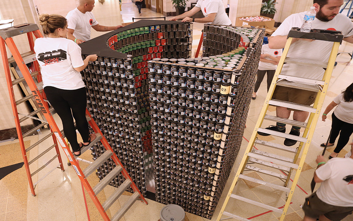 Canstruction build day