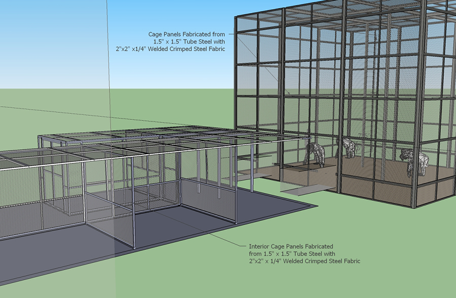 model of animal holding facility