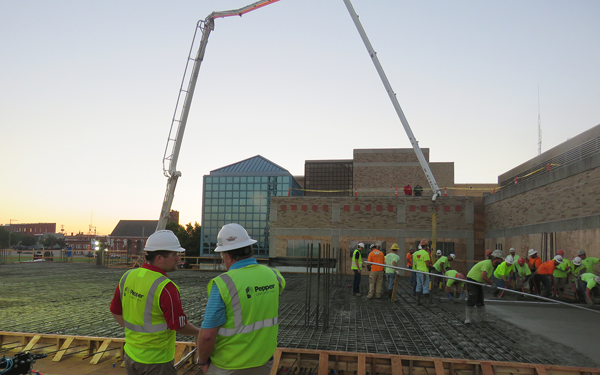 Voided slab Cobiax installation at Schneck