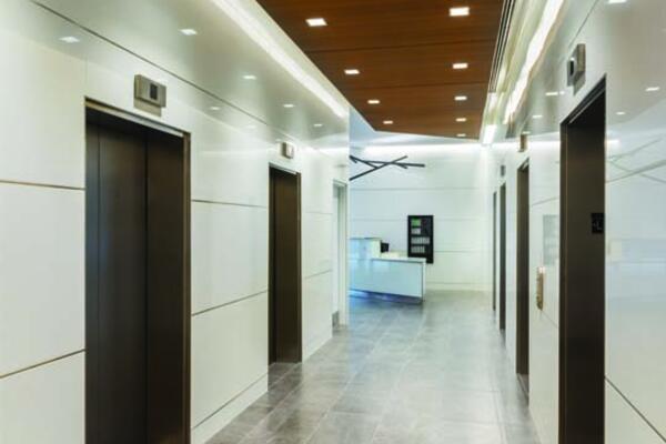 150 N Wacker lobby elevators
