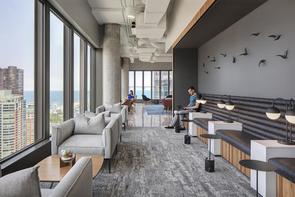303 East Wacker Drive Amenity Space Lounge