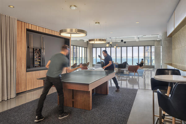 303 East Wacker Drive Amenity Space Game Room
