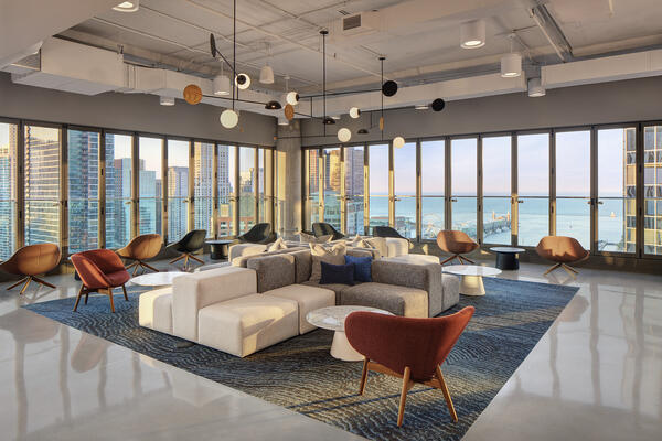 303 East Wacker Drive Amenity Space Lounge