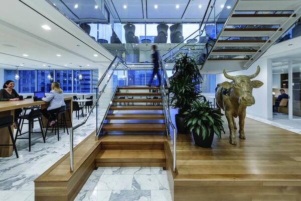 Charles River Associates office interiors built by Pepper