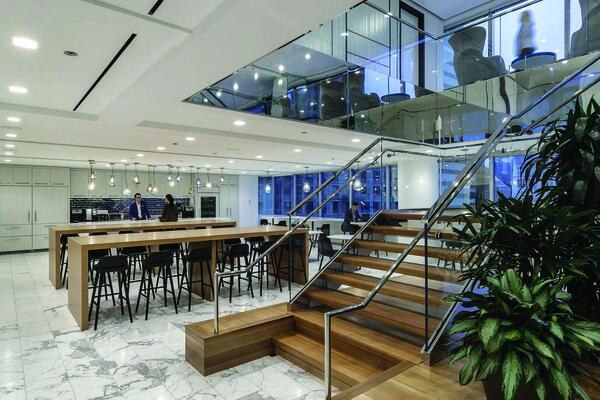 Charles River Associates office interiors built by Pepper