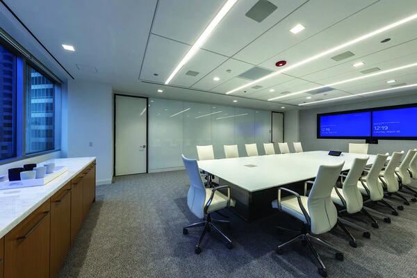 Charles River Associates office interiors built by Pepper