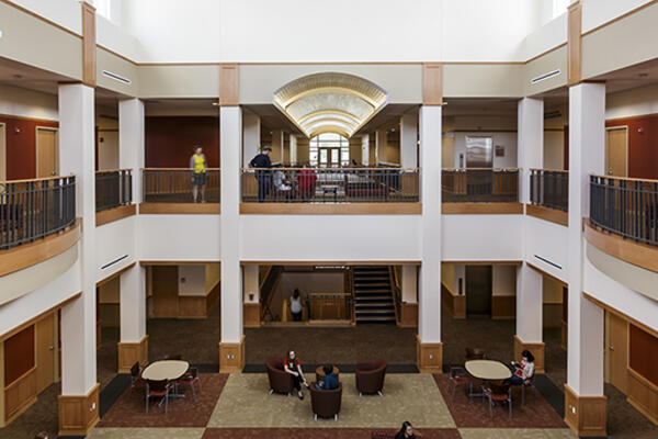 Monmouth College integrated learning lobby