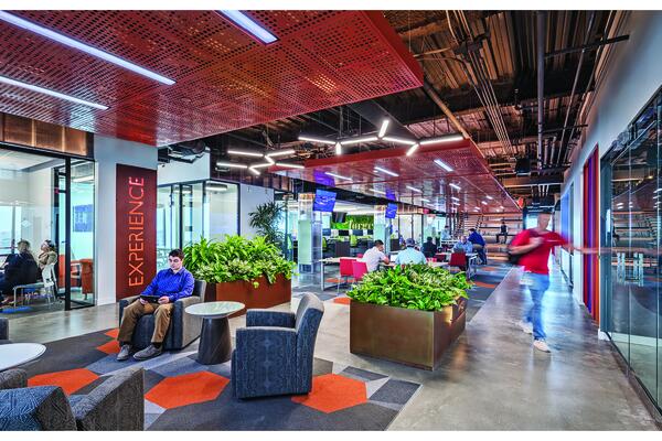 Entrance, work space, polished concrete floors