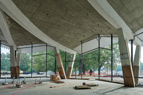 Arkansas Museum of Fine Arts concrete columns and beams Pepper Construction