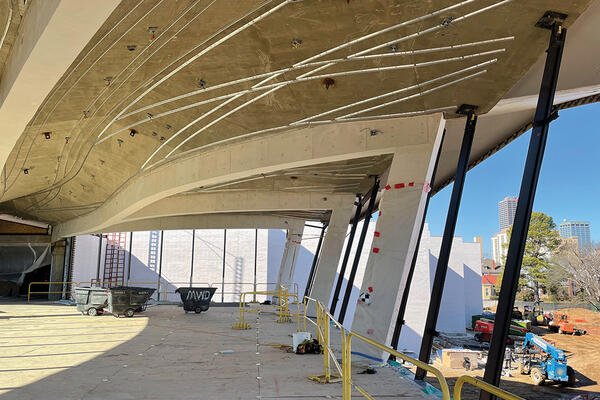 Arkansas Museum of Fine Arts concrete columns and beams Pepper Construction