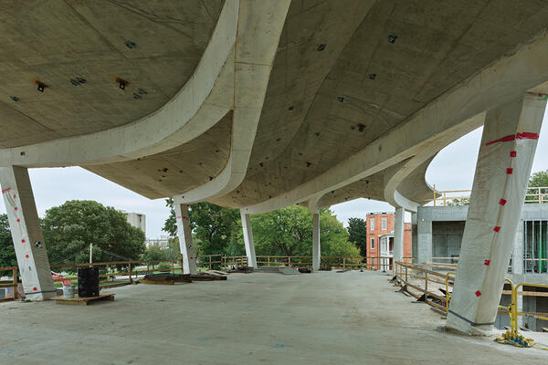 Arkansas Museum of Fine Arts concrete columns and beams Pepper Construction