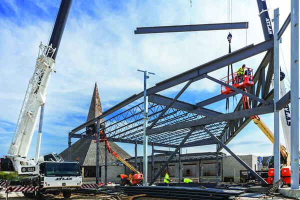 Construction Photos of the Christ Church of Oak Brook