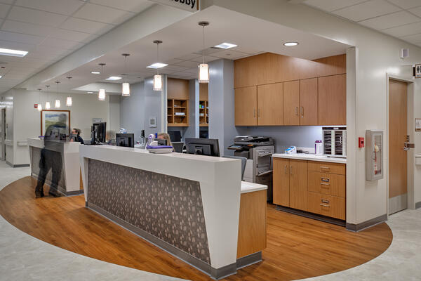 Community Hospital East Nurses Station, Community Health Network,  Healthcare, labs, nurse, doctor, Pepper, Pepper Construction, Indiana, Pepper Construction Company Indiana