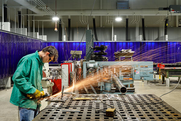 Ivy Tech Community College Cowan campus welding lab, Pepper, Pepper Construction, Indiana, Pepper Construction Company Indiana