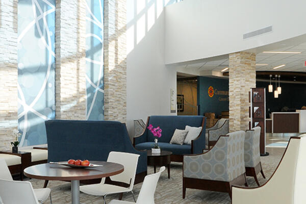 Community South Cancer Center waiting area