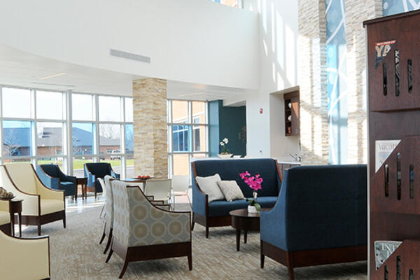 Community South Cancer Center waiting area