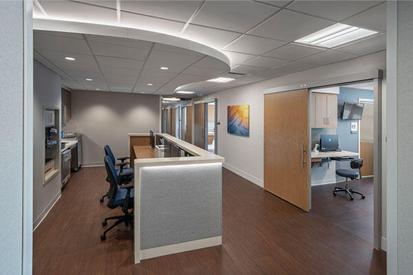 Endeavor Health Swedish Hospital Cancer Center Renovation Staff Work Station
