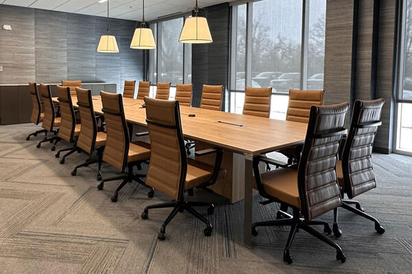 Large-scale distribution center interior designed for logistics, warehousing, and supply chain operations.