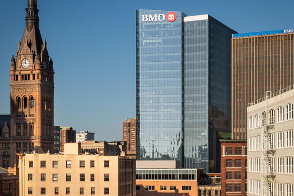 The tower's envelope design masks some of the technical changes that occurred within its core, changing from a post tensioned concrete parking podium to a steel framed tower above.