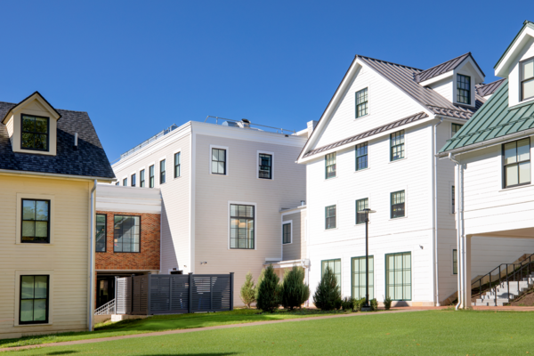 Shot of back of buildings