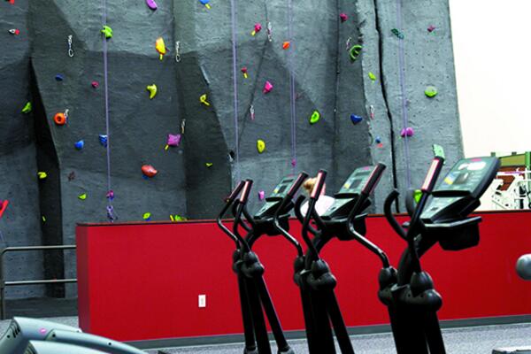Huff Athletic Center climbing wall