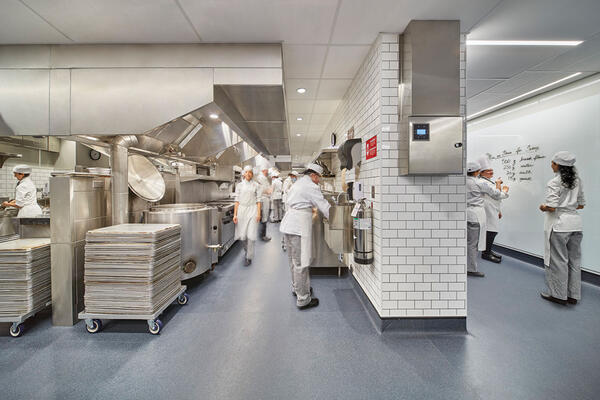 National Louis Culinary students cooking
