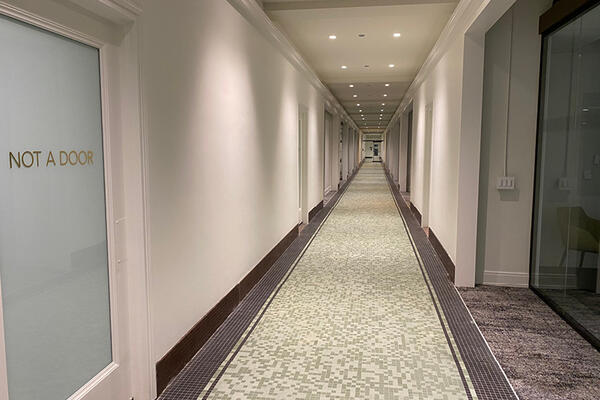 The corridors were integrated into the design.