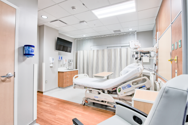 Four critical-care rooms and four negative-pressure isolation rooms were also added. 