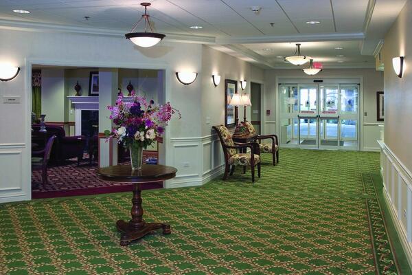 Three Crowns Park retirement community lobby