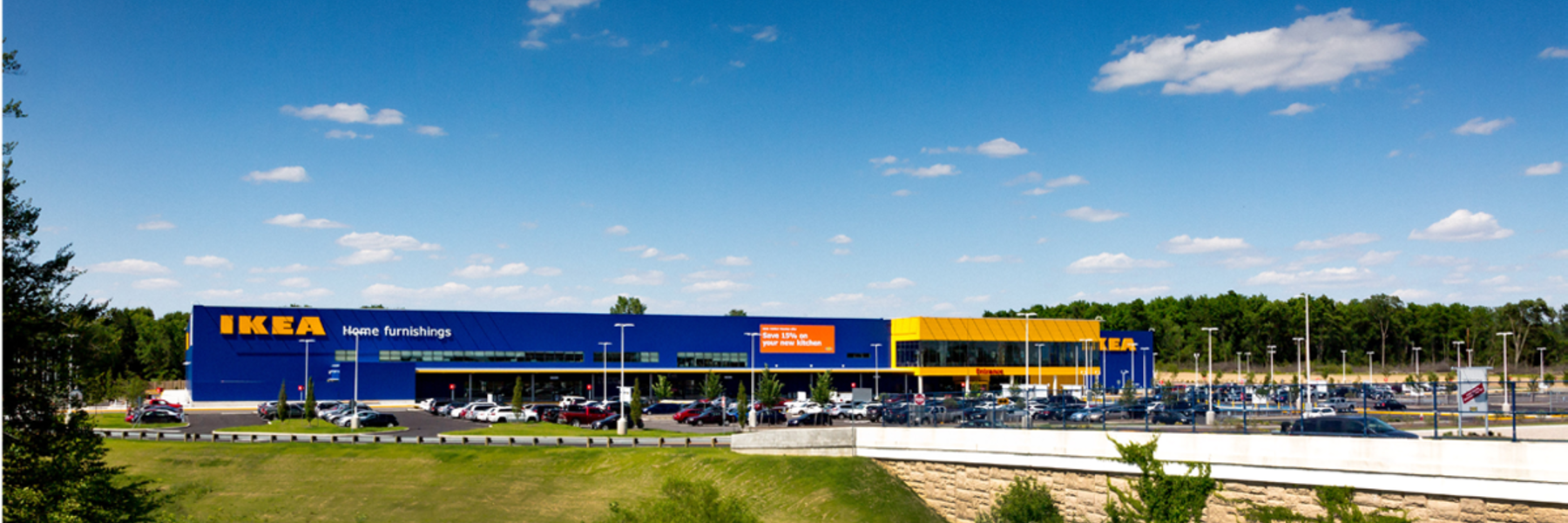 New construction of retail destination store IKEA in Ohio