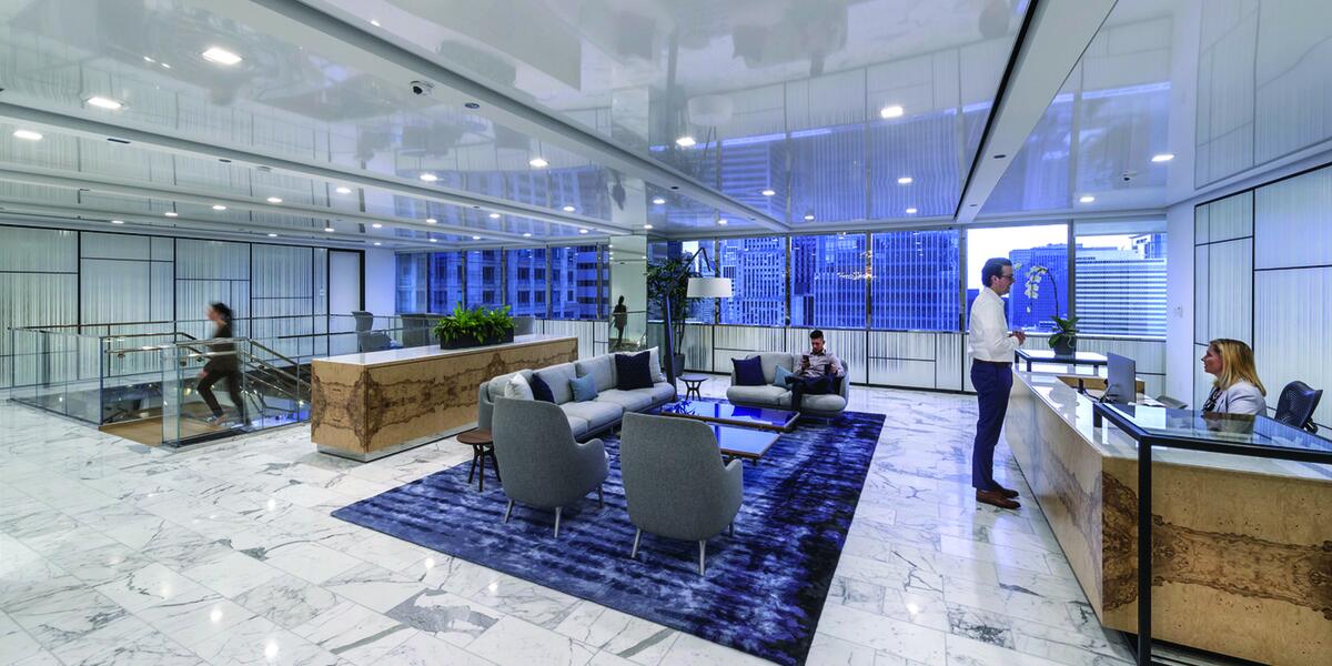 Charles River Associates office interiors built by Pepper