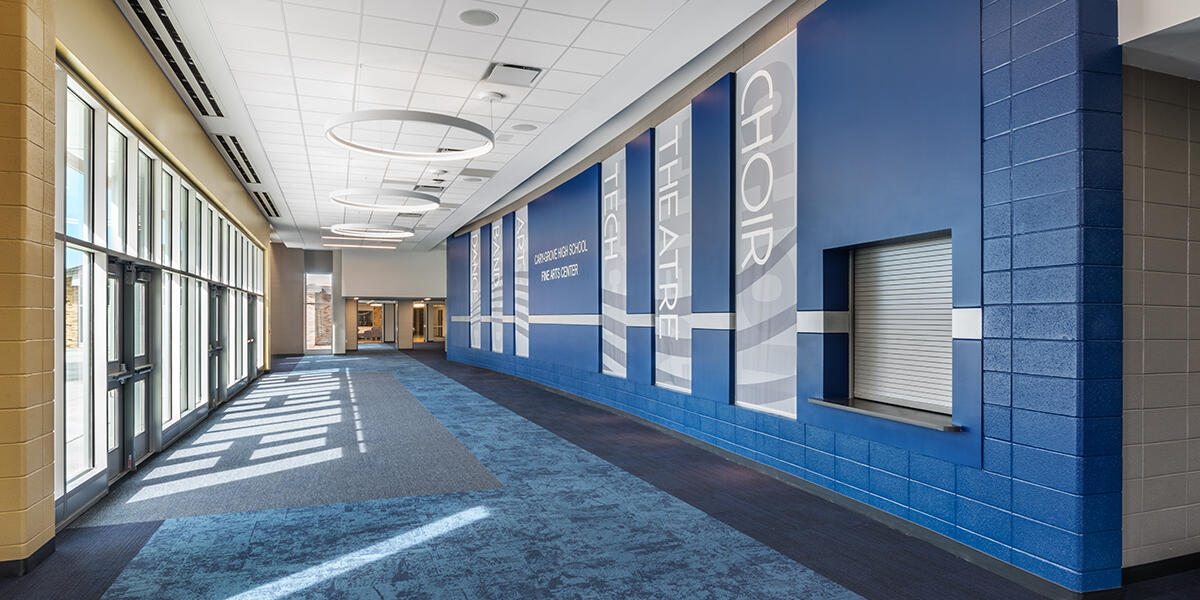 Hallway in Cary-Grove theater