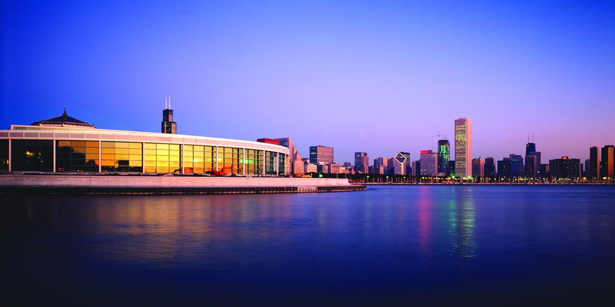 Photo of the finished Shedd Aquarium Oceanarium Venue Construction Project