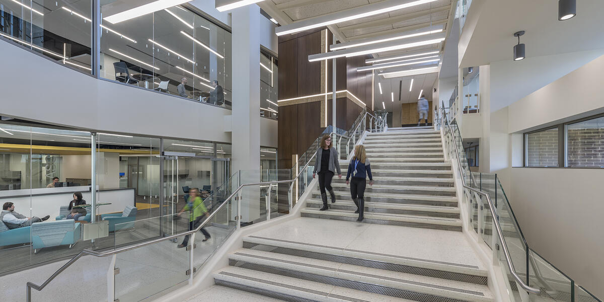 Harper-College-Atrium-Stairs