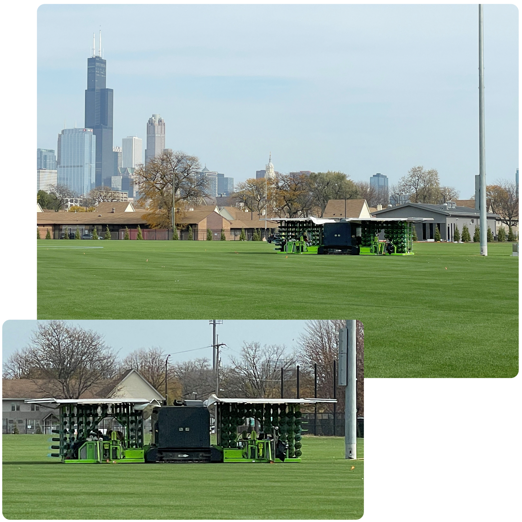 Sod Stitching Machine on The Outdoor Chicago Fire Performance Center Pitch