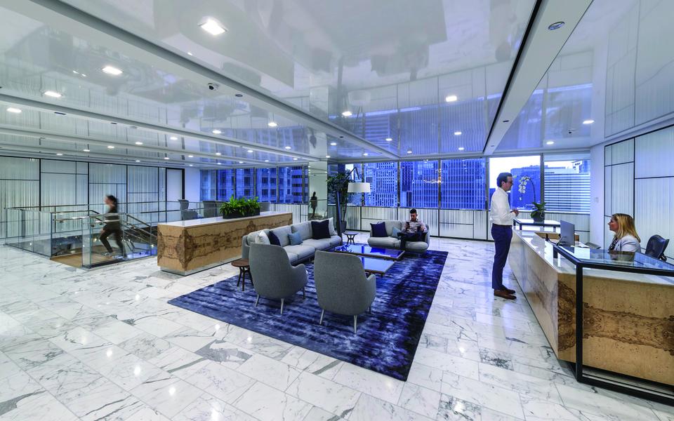 Charles River Associates office interiors built by Pepper