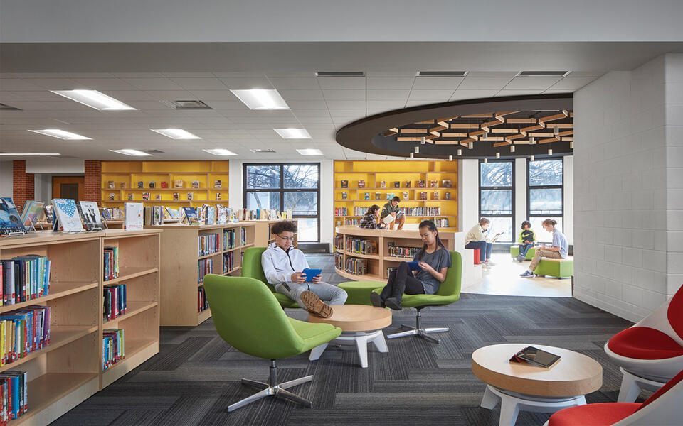 Haskins Library Seating Area