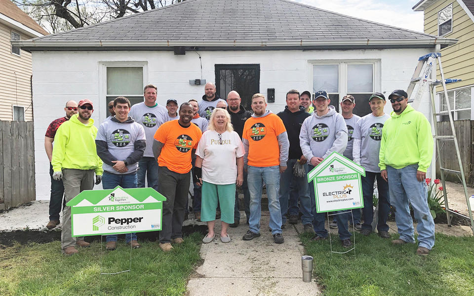 Pepper volunteers during Spring Rebuild Day