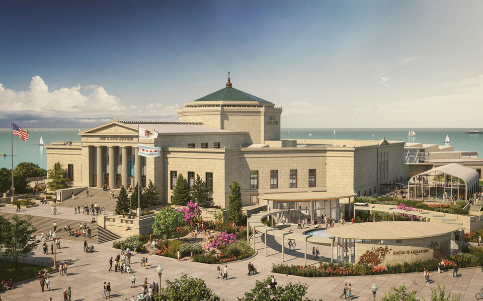 Shedd Aquarium Front Entrance